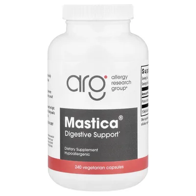 Allergy Research Group, Mastica®, подлинная мастика из Хиоса, 240 вегетарианских капсул (0,5 г в 1 капсуле)