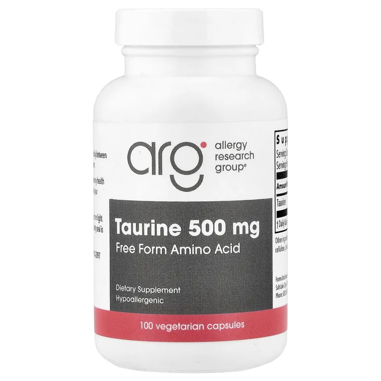 Allergy Research Group, таурин, 500 мг, 100 вегетарианских капсул