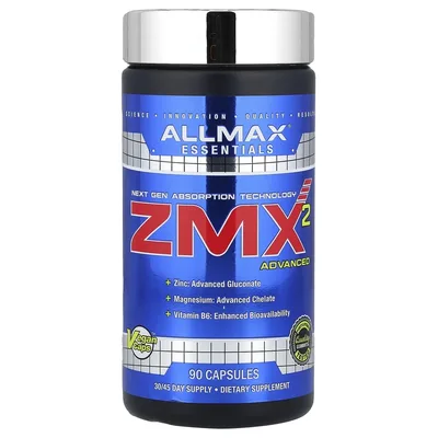 ALLMAX, хелат магния + цинк + витамин В6, 90 капсул