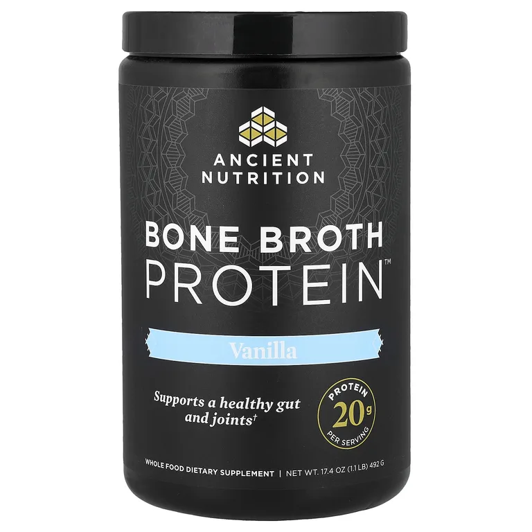 Ancient Nutrition, Протеин костного бульона™ ваниль, 492 г