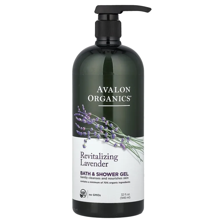 Avalon Organics, гель для ванны и душа, восстанавливающая лаванда, 946 мл (32 жидк. унции)