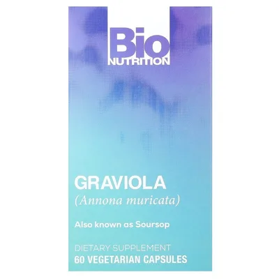 Bio Nutrition, гравиола, 60 вегетарианских капсул (750 мг в одной капсуле)