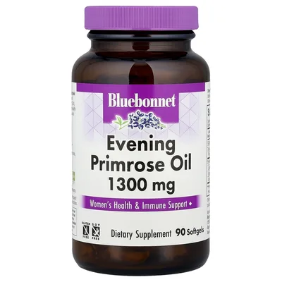 Bluebonnet Nutrition, масло примулы вечерней, 1300 мг, 90 мягких желатиновых капсул