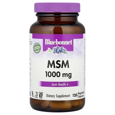 Bluebonnet Nutrition, МСМ, 1000 мг, 120 растительных капсул