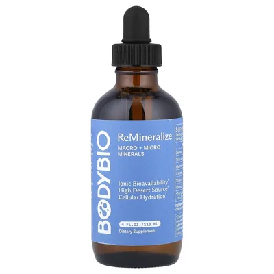 BodyBio, Remineralize, макро-микроэлементы и микроэлементы, 4 жидк. унции (118 мл)