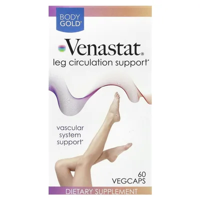 BodyGold, Venastat®, 60 растительных капсул