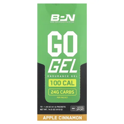 BPN, Go Gel, Endurance гель, яблоко и корица, 10 пакетиков по 41 г (1,45 унции)