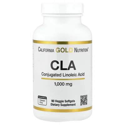 California Gold Nutrition, Clarinol, КЛК, конъюгированная линолевая кислота, 1000 мг, 90 мягких таблеток