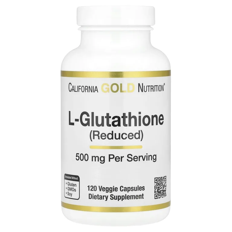 California Gold Nutrition, L-глутатион (восстановленный), 500 мг, 120 растительных капсул