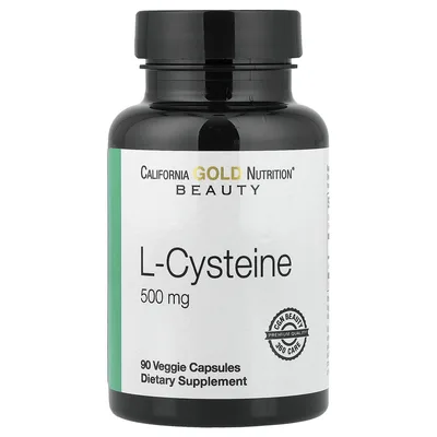 California Gold Nutrition, L-цистеин, 500 мг, 90 растительных капсул