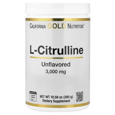 California Gold Nutrition, L-цитруллин, без добавок, 300 г (10,58 унции)