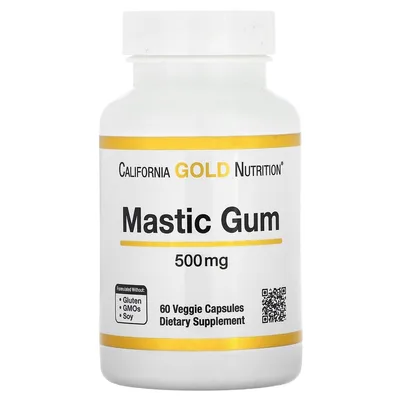 California Gold Nutrition, мастиковая смола, 500 мг, 60 растительных капсул