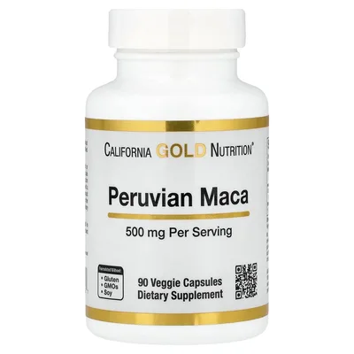 California Gold Nutrition, перуанская мака, 500 мг, 90 вегетарианских капсул