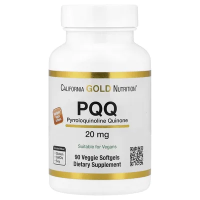 California Gold Nutrition, Пирролохинолинхинон, 20 мг, 90 растительных капсул