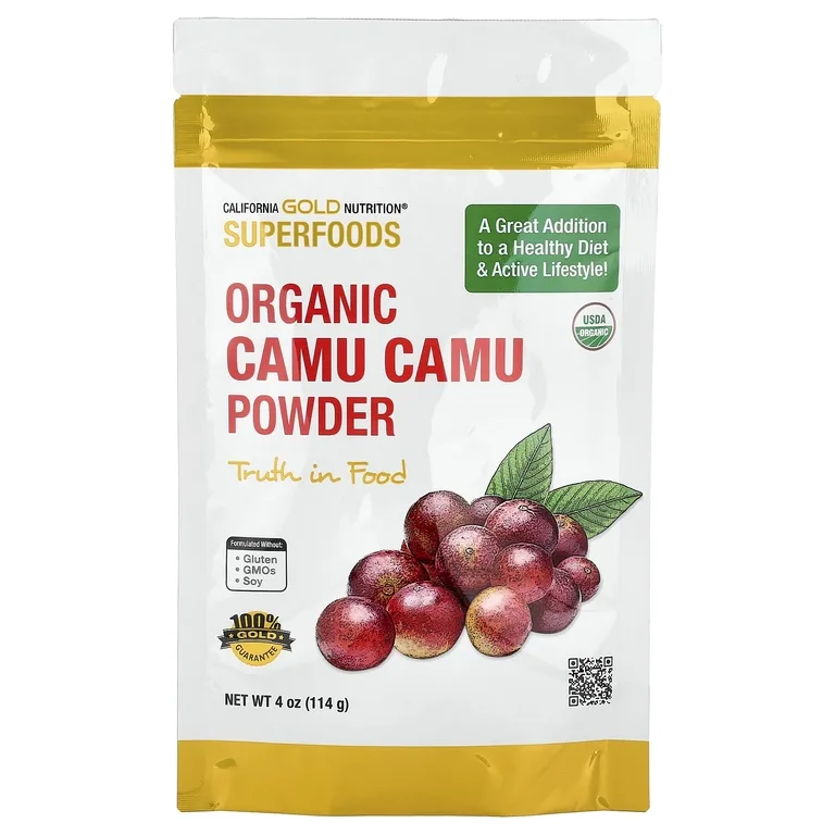 California Gold Nutrition, Superfoods, органический порошок каму-каму, 114 г (4 унции)