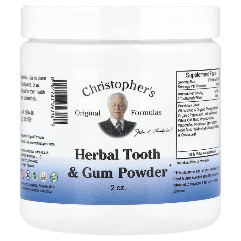 Christopher's Original Formulas, порошок для зубов и дёсен на основе трав, 56,7 г (2 унции)