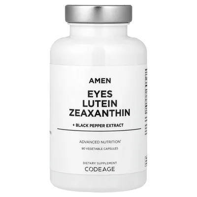 Codeage, Amen, Eyes, лютеин, зеаксантин и экстракт черного перца, 90 растительных капсул