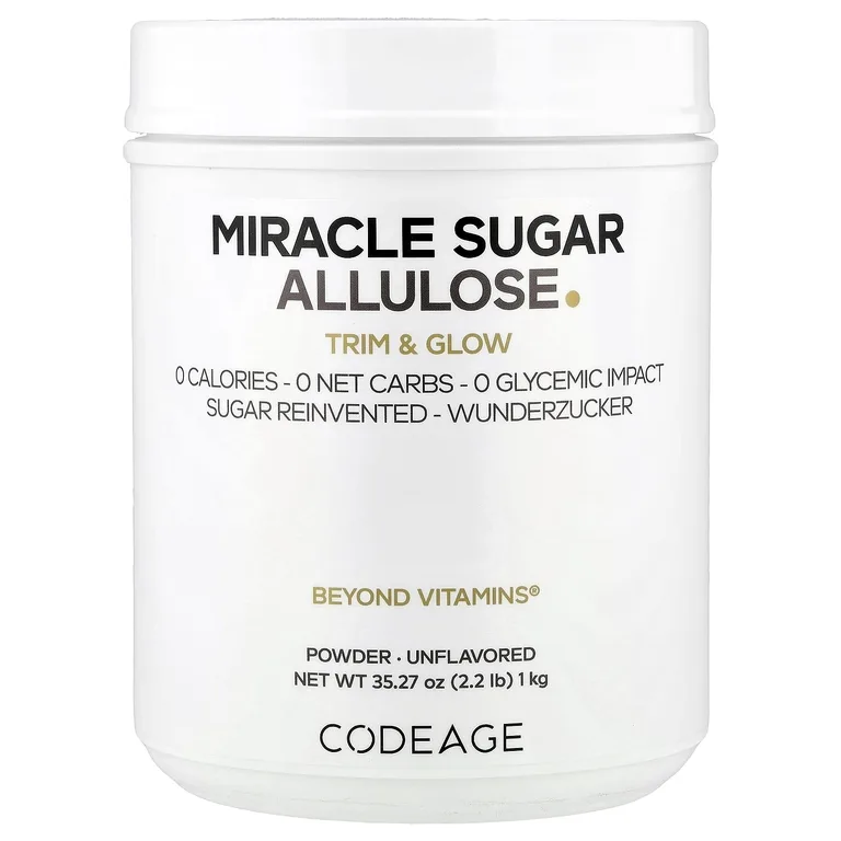 Codeage, Miracle, сахарный аллюлозный порошок, без добавок, 1 кг (35,27 унции)
