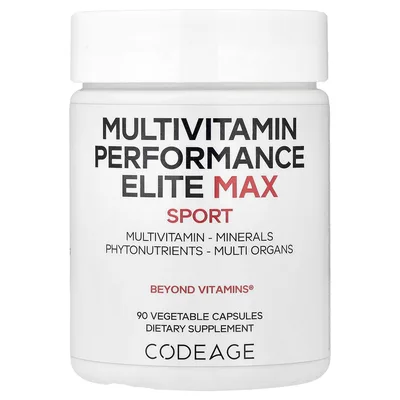 Codeage, Мультивитаминный комплекс Elite Max, Sport, 90 растительных капсул