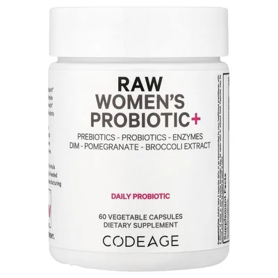 Codeage, RAW Women's Probiotic +, 60 растительных капсул