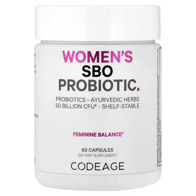 Codeage, SBO Probiotic, пробиотики для женщин, 60 капсул