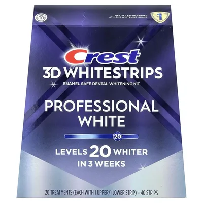 Crest, 3D Whitestrips, набор для отбеливания зубов, безопасный для эмали, 40 полосок