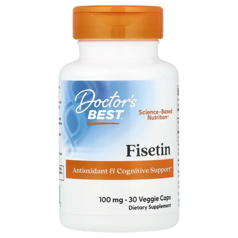 Doctor's Best, физетин, 100 мг, 30 вегетарианских капсул