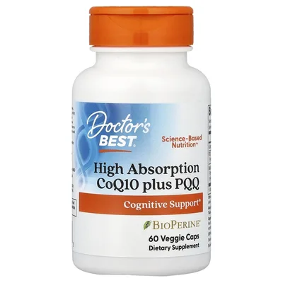 Doctor's Best, коэнзим Q10 с пирролохинолинхиноном, 60 растительных капсул