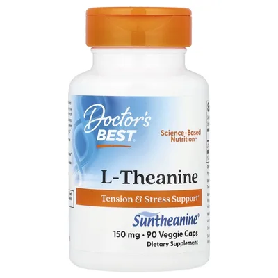 Doctor's Best, L-теанин, 150 мг, 90 вегетарианских капсул