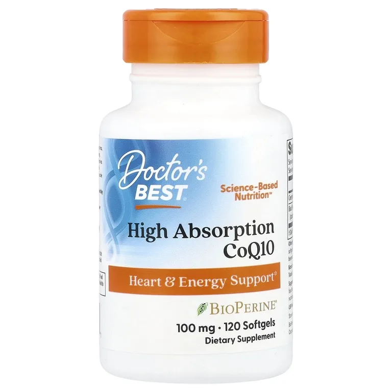Doctor's Best, легкоусвояемый коэнзим Q10, 100 мг, 120 капсул