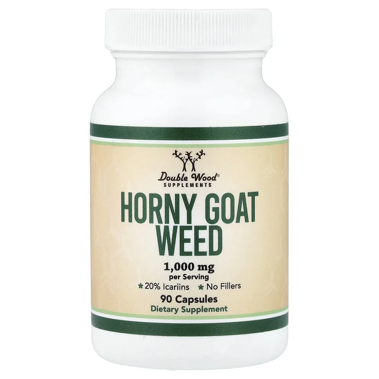 Double Wood Supplements, горянка крупноцветковая, 90 капсул (500 мг в 1 капсуле)