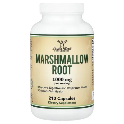 Double Wood Supplements, корень алтея, 210 капсул (500 мг в 1 капсуле)