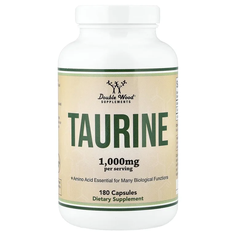 Double Wood Supplements, таурин, 180 капсул (500 мг в 1 капсуле)