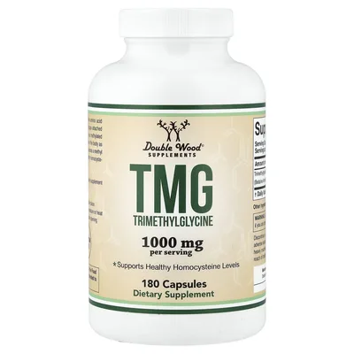 Double Wood Supplements, ТМГ, 180 капсул (500 мг в 1 капсуле)