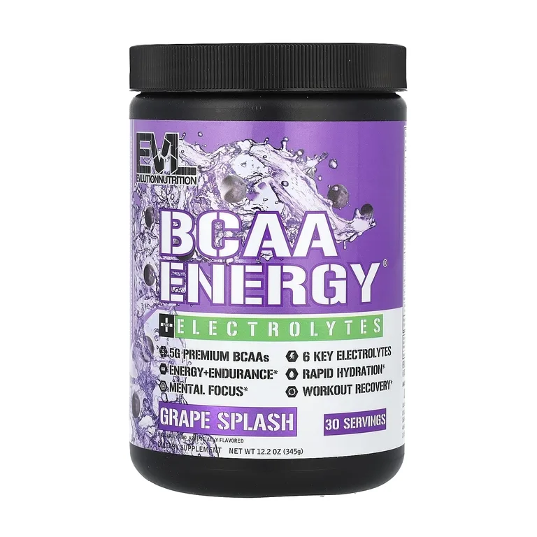 EVLution Nutrition, BCAA Energy® с электролитами, виноградное молоко, 345 г (12,2 унции)
