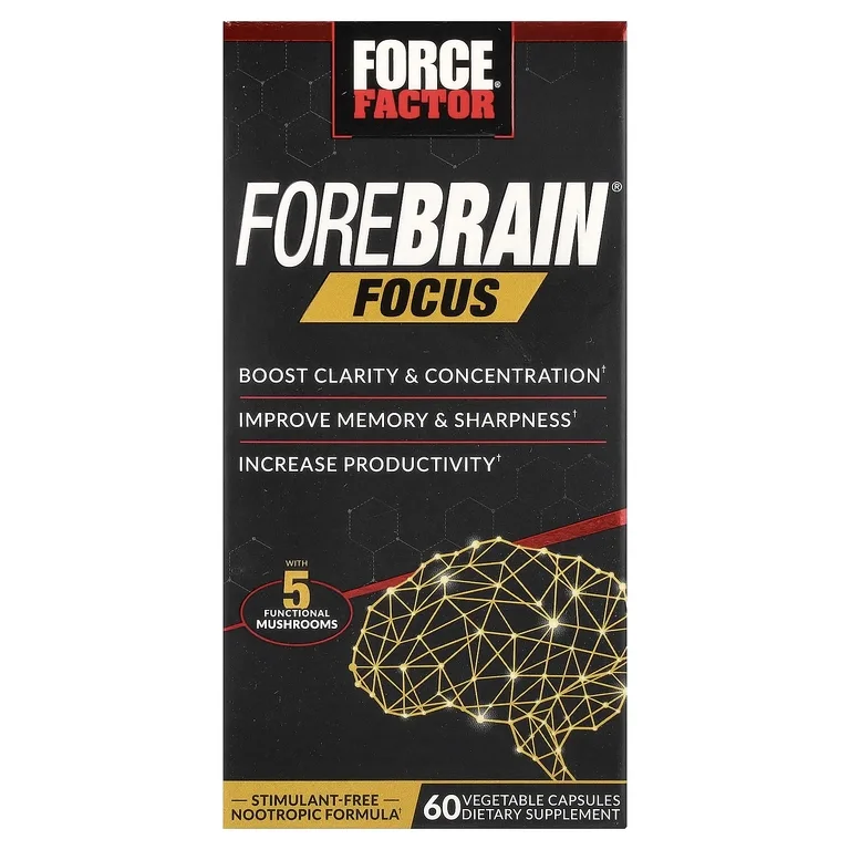 Force Factor, Forbrain® Focus, 60 растительных капсул