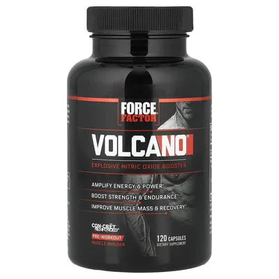 Force Factor, Volcano®, взрывной усилитель оксида азота, 120 капсул
