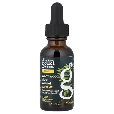 Gaia Herbs, Полынь, черный орех, экстракт 1 жидких унции (30 мл)