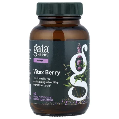Gaia Herbs, ягоды витекса для женщин, 60 капсул с жидким содержимым