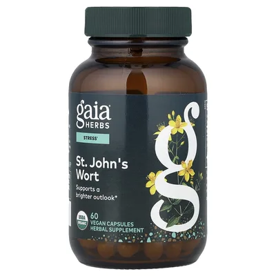 Gaia Herbs, зверобой, 60 веганских капсул (333 мг в 1 капсуле)