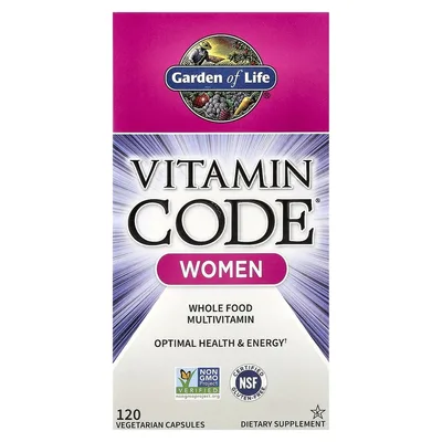 Garden of Life, мультивитамины из цельных пищевых продуктов для женщин, 120 вегетарианских капсул