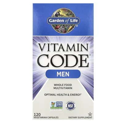Garden of Life, мультивитамины из цельных продуктов для мужчин, 120 вегетарианских капсул