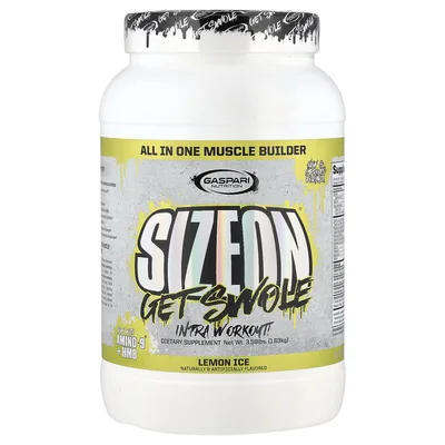 Gaspari Nutrition, SizeOn, Get Swole, для приема на тренировку, со льдом с лимоном, 1,63 кг (3,59 фунта)