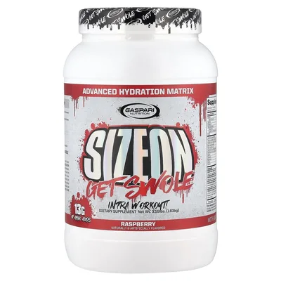 Gaspari Nutrition, SizeOn®, Get Swole, во время тренировки, со вкусом малины, 1,63 кг (3,59 фунта)