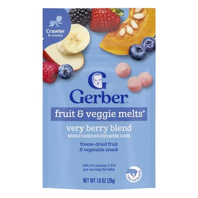 Gerber, снек для детей от 8 месяцев, ягодная смесь, 28 г (1 унция)