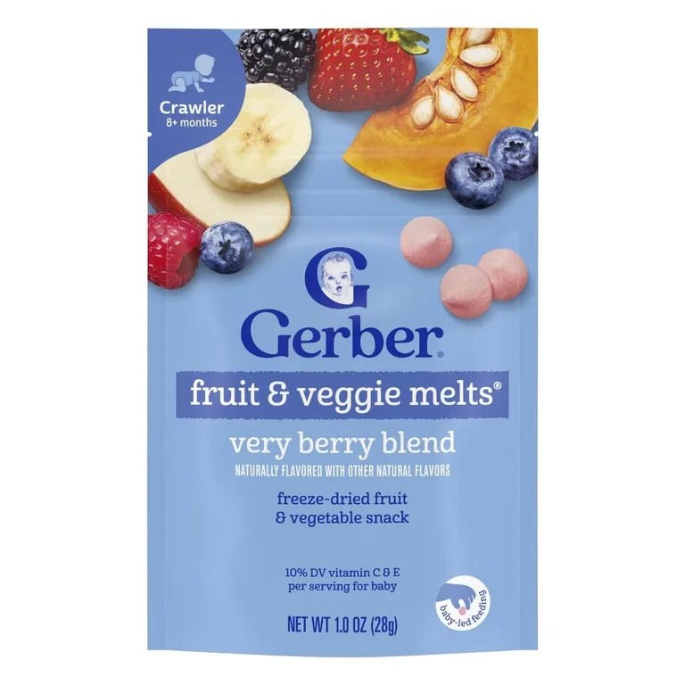 Gerber, снек для детей от 8 месяцев, ягодная смесь, 28 г (1 унция)