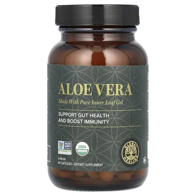 Global Healing, алоэ вера, 60 капсул (180 мг в 1 капсуле)