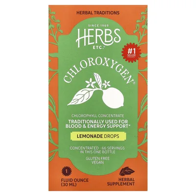 Herbs Etc., ChlorOxygen® в каплях, со вкусом лимонада, 30 мл (1 жидк. унция)