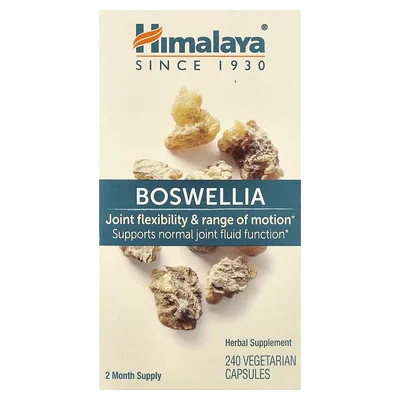 Himalaya, босвеллия, 240 вегетарианских капсул (125 мг в 1 капсуле)