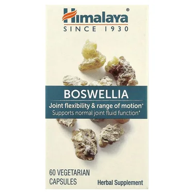 Himalaya, Экстракт индийского ладана (boswellia serrata), 60 вегетарианских капсул (125 мг на капсулу)